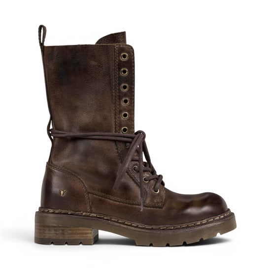 Windsorsmith Dames bruine leren veterschoenen - pauze - Image 1