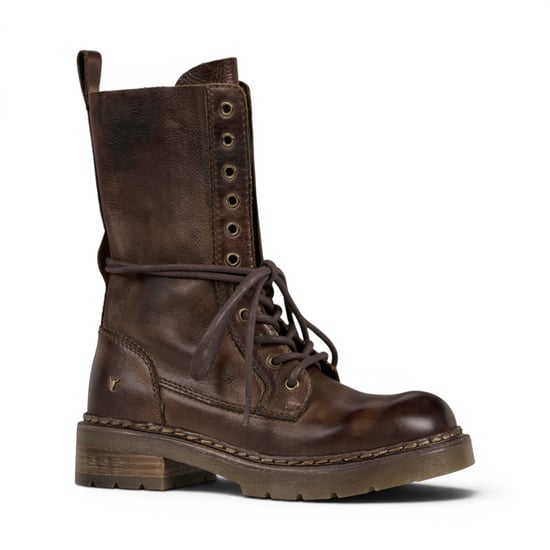 Windsorsmith Dames bruine leren veterschoenen - pauze - Image 3