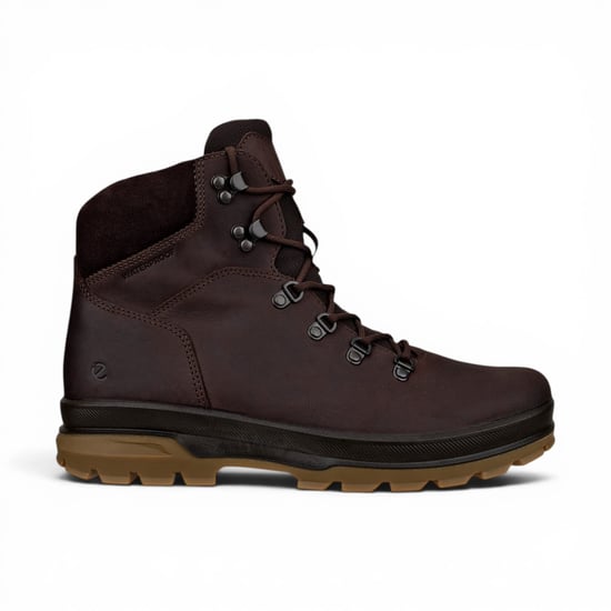 Ecco Bruine Leren Waterdichte Veterschoenen Voor Heren - Rugged Track 25 - Image 1