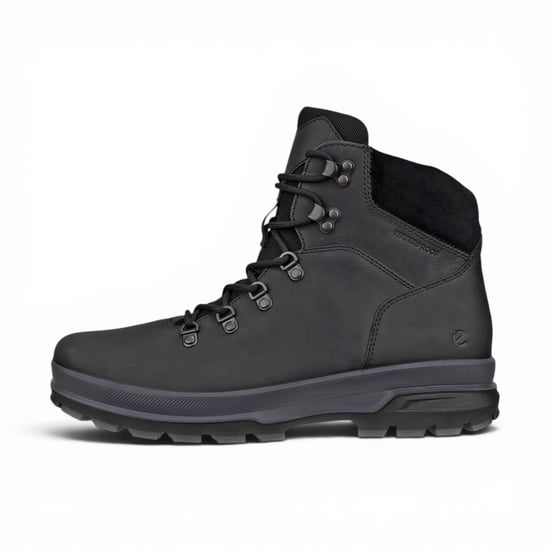 Ecco Zwarte Leren Waterdichte Veterschoenen Voor Heren - Rugged Track 25 - Image 3