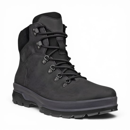 Ecco Zwarte Leren Waterdichte Veterschoenen Voor Heren - Rugged Track 25 - Image 4