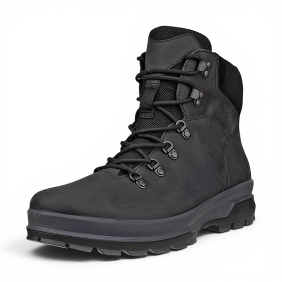 Ecco Zwarte Leren Waterdichte Veterschoenen Voor Heren - Rugged Track 25 - Image 5