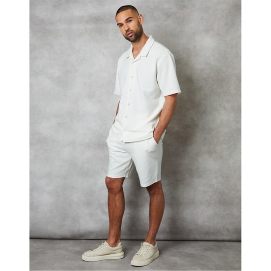 Threadbare Mannen Embley Effen Relaxed Fit Shirt (Wit) - Image 2