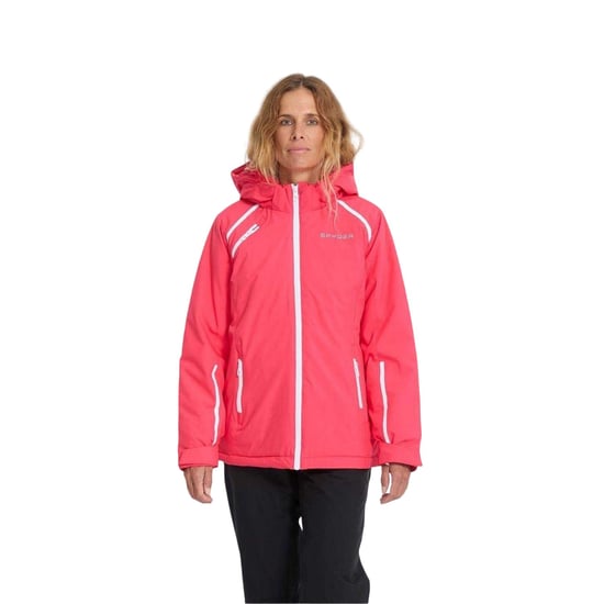Spyder Dames-skijas met capuchon en patroon, standaard pasvorm (Prisma Roze) - Image 2