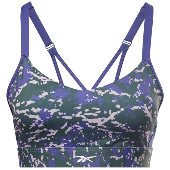 Reebok Sportbeha voor dames met 'Lux Camouflage'-motief, medium ondersteuning (Bosgroen) - Image 2