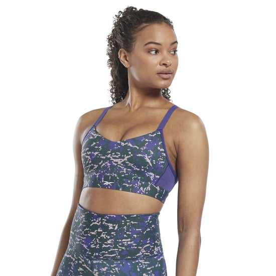 Reebok Sportbeha voor dames met 'Lux Camouflage'-motief, medium ondersteuning (Bosgroen) - Image 4