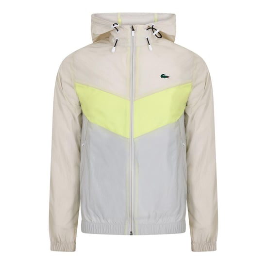 Lacoste Heren-anorak: blousonjas met kleurblokken (Grijs/Limoen/Lichtblauw) - Image 1