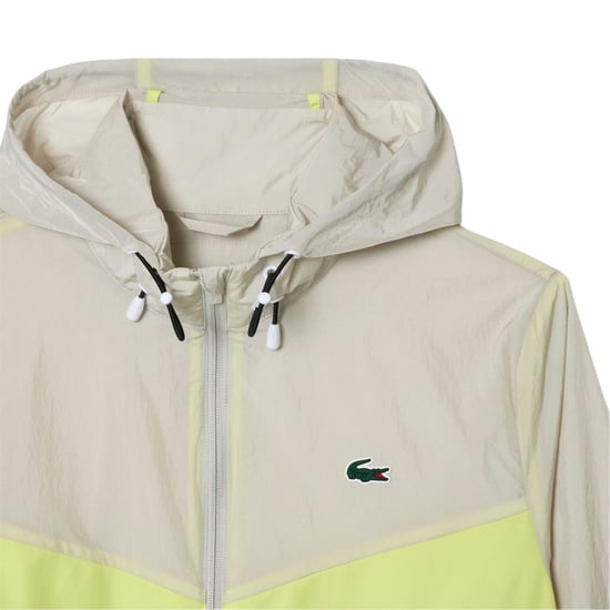Lacoste Heren-anorak: blousonjas met kleurblokken (Grijs/Limoen/Lichtblauw) - Image 3