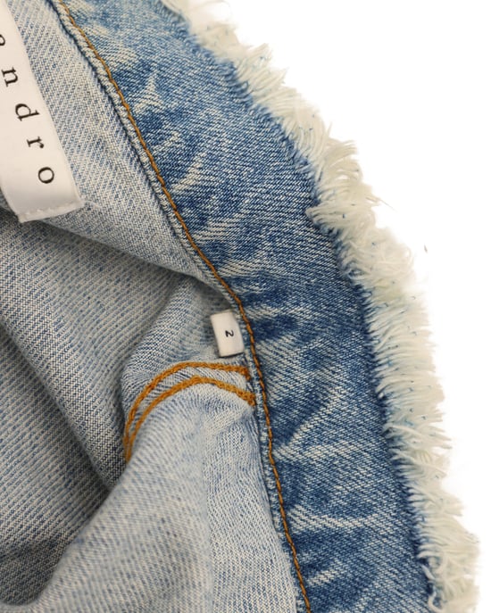 Sandro Paris Liverpool Versierde Denimjack in Blauw Denim - Image 6