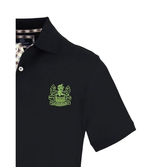 Aquascutum Heren Poloshirt met Kraag en Korte Mouwen (Zwart) - Image 3