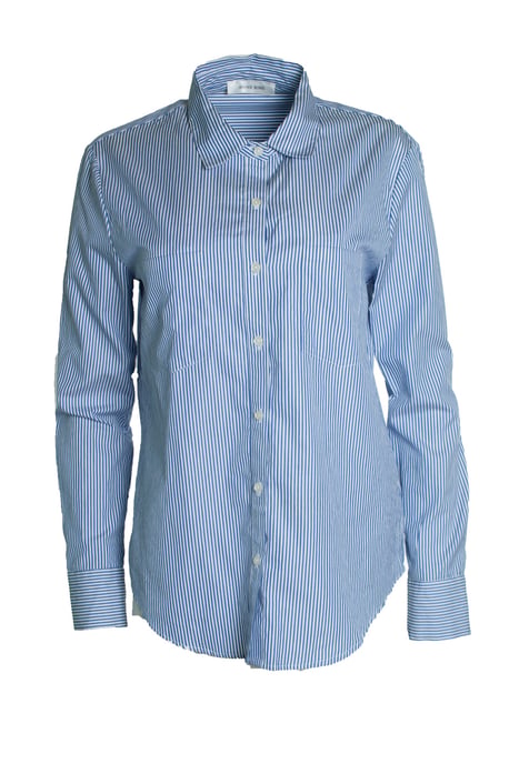 Anine Bing, gestreept shirt in blauw en wit - Image 1