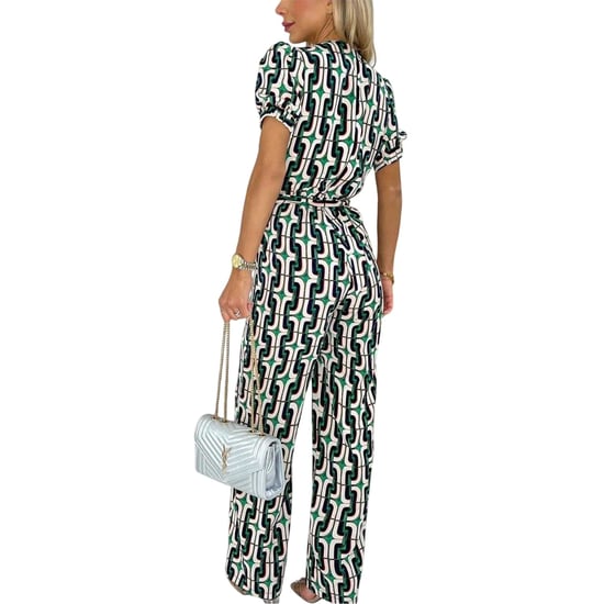 AX Paris Dames Geometrisch Patroon Ceinture Jumpsuit (Multikleur) - Image 2