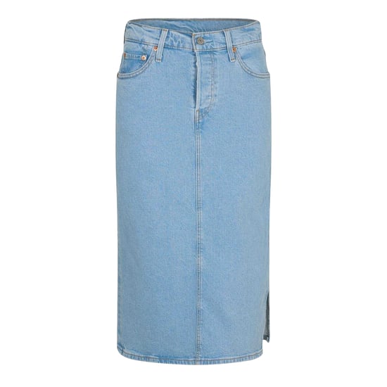 Levis Midi-rok met zijsplit voor dames (Licht steenblauw) - Image 1