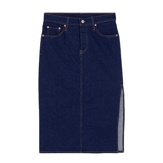 Levis Midi-rok met zijsplit voor dames (Blauwe steen wassen) - Image 2