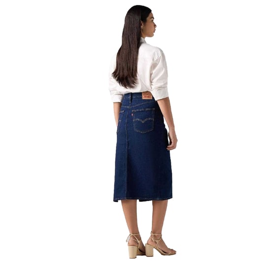 Levis Midi-rok met zijsplit voor dames (Blauwe steen wassen) - Image 4