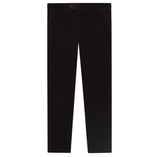 Boss Mannen Beckham Gestreepte Plissee Voorkant Broek (Bruin) - Image 1