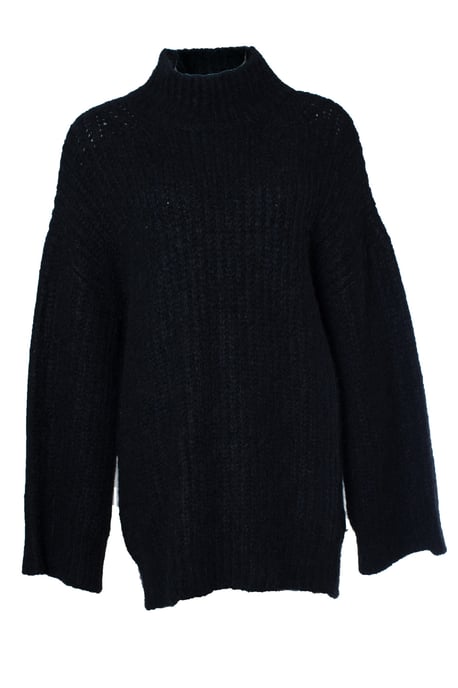A.P.C., black ribbed turtle neck sweater - Image 1