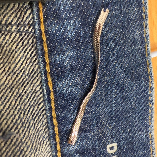 Saint Laurent Versleten Slim-Fit Jeans in Blauwe Katoenen Denim - Image 3