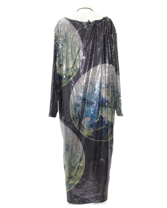 Ganni Maxi-jurk van mesh met pailletten in veelkleurige polyester - Image 2