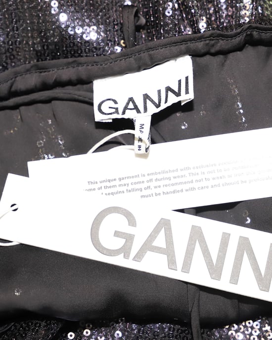 Ganni Maxi-jurk van mesh met pailletten in veelkleurige polyester - Image 4