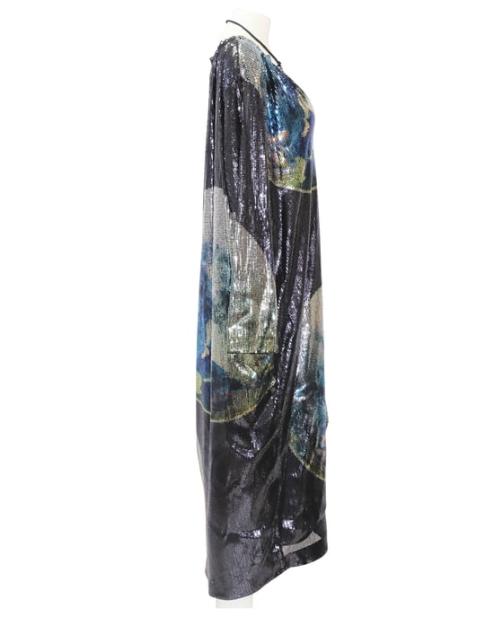 Ganni Maxi-jurk van mesh met pailletten in veelkleurige polyester - Image 6