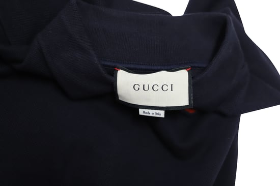 Gucci Web Crest Logo Polo Shirt van Zwarte Katoen - Image 5