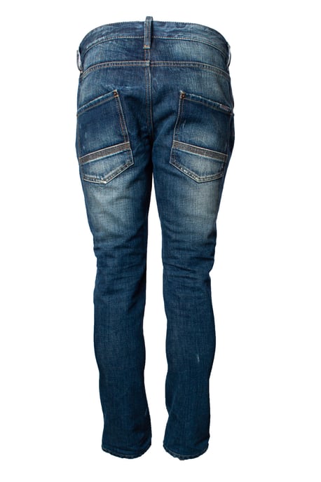 Dsquared2, blue jeans with scuffs and paint spots - Image 2
