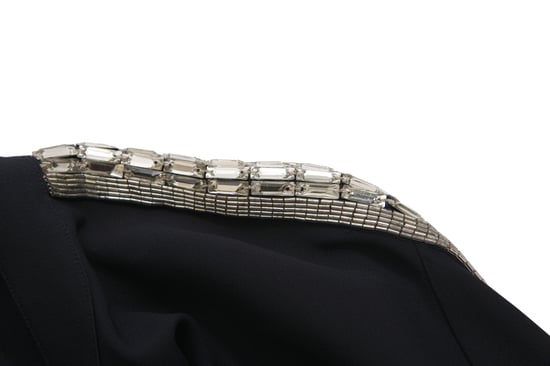 Chloe, Dark blue trousers (36/XS) and blouse (38/S) with silver embroidery along the sleeves and legs. - Image 4