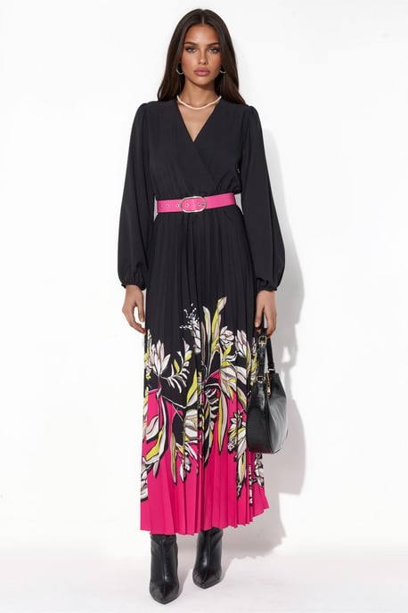 Bloemen Midi-jurk met Riem - Image 1