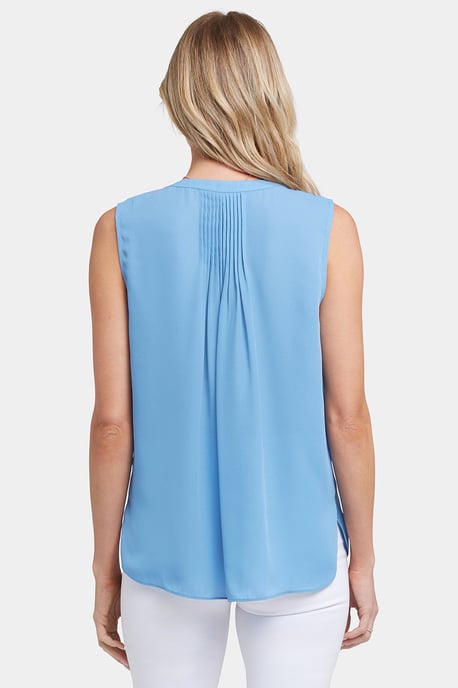 Mouwloze Pintuck Blouse - Image 2