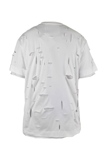 Givenchy T-shirt met 2 lagen en gaatjes Wit - Image 2