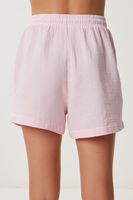 Hoge Taille Wijde Been Katoenen Shorts - Image 4