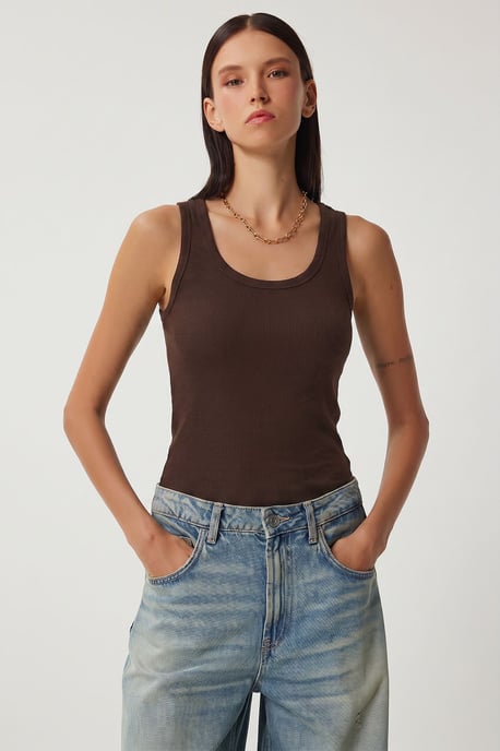 Fitted U-hals Gebreide 2-Pack Tanktop - Image 2