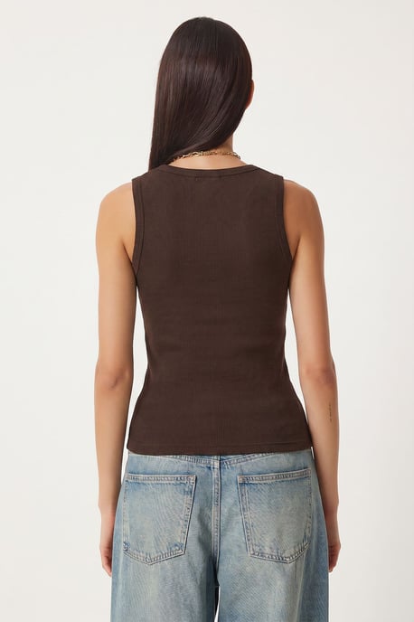 Fitted U-hals Gebreide 2-Pack Tanktop - Image 3