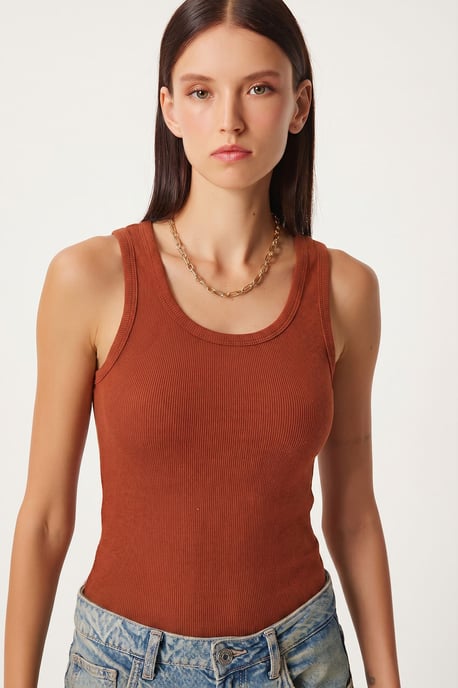 Fitted U-hals Gebreide 2-Pack Tanktop - Image 4