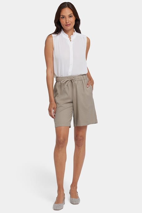Luchtige Bermuda Shorts van Stretch Linnen - Image 1