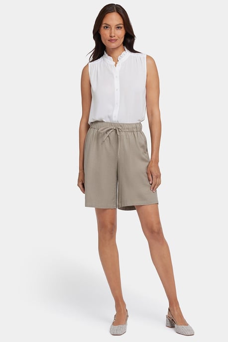 Luchtige Bermuda Shorts van Stretch Linnen - Image 4