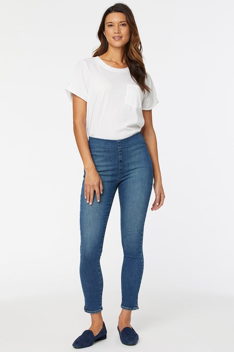 Pull-On Skinny Enkel Medium Blauwe SpanSpring™ Denim - Image 1