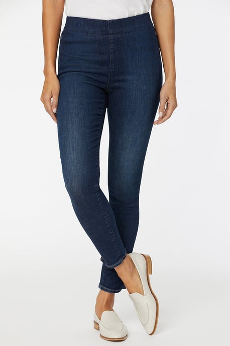 Pull-On Skinny Enkel Donkerblauwe SpanSpring™ Denim - Image 2