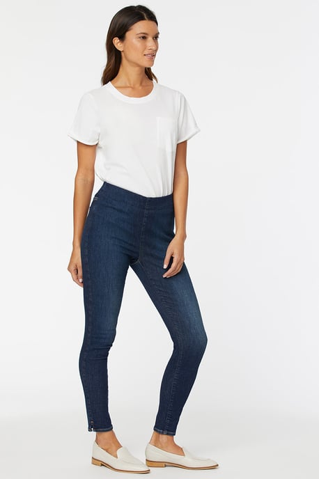 Pull-On Skinny Enkel Donkerblauwe SpanSpring™ Denim - Image 4