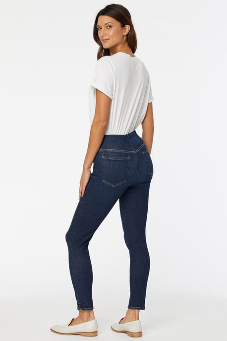 Pull-On Skinny Enkel Donkerblauwe SpanSpring™ Denim - Image 5