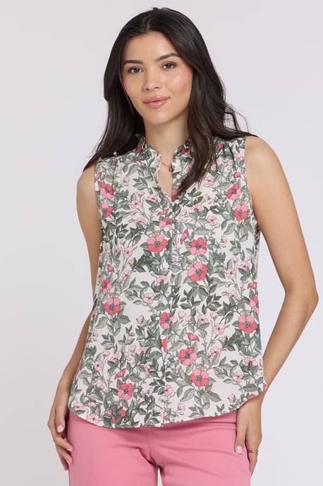 Mouwloze Blouse met Rimpelnek - Image 1