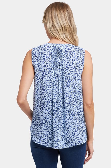Mouwloze Pintuck Blouse - Image 2