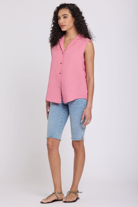 Gabrielle Mouwloze Linnen Blouse - Image 3
