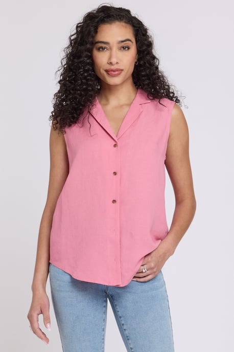 Gabrielle Mouwloze Linnen Blouse - Image 4