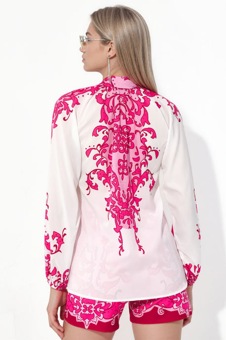 Paisley Blouse met Strik en Shorts Set - Image 4