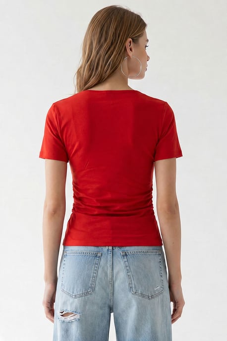 Dames Slim Fit Bootnek T-shirt - Image 5