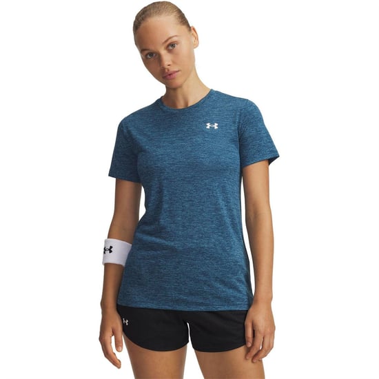 Under Armour Twist T-shirt met korte mouwen voor dames (Blauw/Wit) - Image 1