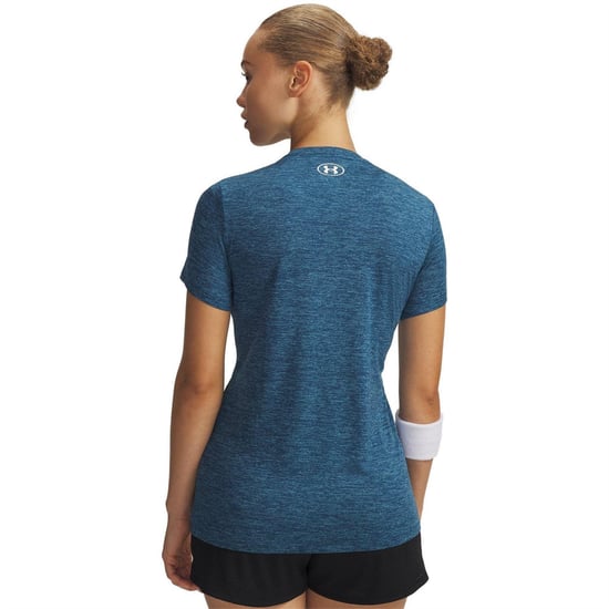 Under Armour Twist T-shirt met korte mouwen voor dames (Blauw/Wit) - Image 2