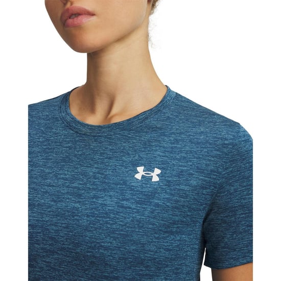 Under Armour Twist T-shirt met korte mouwen voor dames (Blauw/Wit) - Image 3